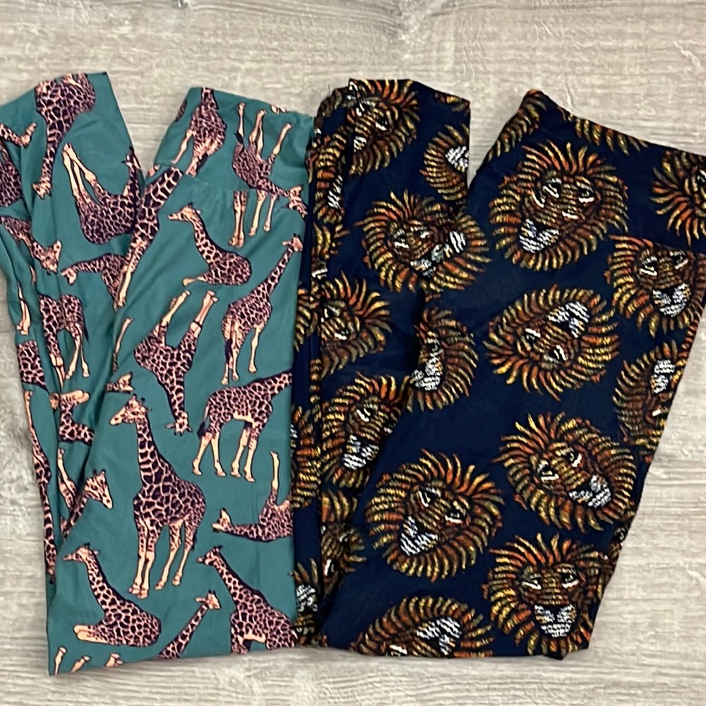 🐅🐅Lularoe leggings size TC 2 pair, 🦒🦒